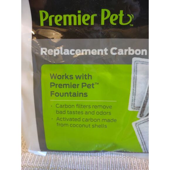 Genuine Premier Pet 4-PK Replacement Carbon Water Filters Premier Pet Fountains - Picture 3 of 6